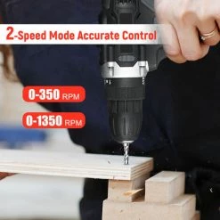 LITZEE Perceuse-visseuse Sans Fil 18 V à 2 Vitesses 1 Batterie Chargeur Rapide 15 + 1 Embrayage Couple Max 50 Nm Vitesse Variable Perceuse électrique Compacte 3/8" Avec Lumière LED - Batterie UE 1PCS Perceuse 9 LITZEE Perceuse-visseuse Sans Fil 18 V à 2 Vitesses 1 Batterie Chargeur Rapide 15 + 1 Embrayage Couple Max 50 Nm Vitesse Variable Perceuse électrique Compacte 3/8" Avec Lumière LED - Batterie UE 1PCS Perceuse -Perceuse Soldes 2022 65812819 3