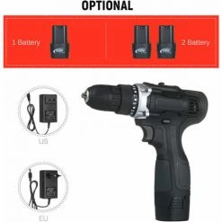 LITZEE Perceuse-visseuse Sans Fil 18 V à 2 Vitesses 1 Batterie Chargeur Rapide 15 + 1 Embrayage Couple Max 50 Nm Vitesse Variable Perceuse électrique Compacte 3/8" Avec Lumière LED - Batterie UE 1PCS Perceuse 10 LITZEE Perceuse-visseuse Sans Fil 18 V à 2 Vitesses 1 Batterie Chargeur Rapide 15 + 1 Embrayage Couple Max 50 Nm Vitesse Variable Perceuse électrique Compacte 3/8" Avec Lumière LED - Batterie UE 1PCS Perceuse -Perceuse Soldes 2022 65812819 4