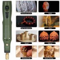 LITZEE Abrasif D'outil Multifonction Mini Outil Rotatif 12V Broyeur électrique Portable 5000-15000rpm Cutter Rotatif à Vitesse Variable Avec 24 Pièces Jointes Pour Projets D'artisanat Et Créations De Bricolage, USB Rechargeable - USB Rechargeable Perceuse -Perceuse Soldes 2022 65814923 3