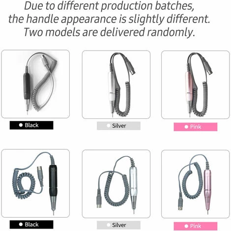 LITZEE Abrasif D'outil Multifonction Professionnel Électrique Nail Art Perceuse Stylo Poignée Fichier Polonais Grind Machine Pièce À Main Manucure Pédicure Outil Nail Art Accessoires, Pink - Rose Perceuse 7 LITZEE Abrasif D'outil Multifonction Professionnel Électrique Nail Art Perceuse Stylo Poignée Fichier Polonais Grind Machine Pièce À Main Manucure Pédicure Outil Nail Art Accessoires, Pink - Rose Perceuse – Image 5