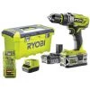 Pack RYOBI Perceuse-visseuse à Percussion 18V OnePlus - 1 Batterie LithiumPlus 5.0Ah - 1 Batterie LithiumPlus 2.0Ah - Chargeur Rapide - Coffret De 55 Accessoires -Perceuse Soldes 2022 65827067 1