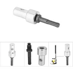 YD Adaptateur De Foret Pour Perceuse électrique à Terre Tarière Connecteur Tonnelle Tige Ronde 2 Fosse 2 Fentes -Perceuse Soldes 2022 65884251 2