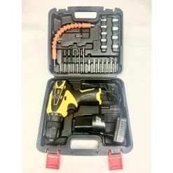 HOBBYTECH Perceuse Visseuse Jaune 2 Vitesses Sans Fil - 1 Batteries 1,5 Ah - Vendu Avec Chargeur Et Accessoires -Perceuse Soldes 2022 65907898 3