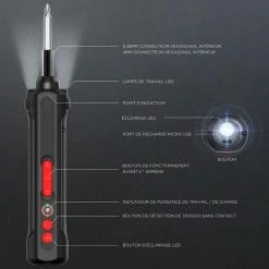 LADACèE Tournevis Électrique Sans Fil, Mini Tournevis Rechargeable 2000 MAh, Avec 16 Embouts Magnétiques, Double LED 3 Nm Et Vitesse De Rotation De 250 Tr/min, Invite De Tension Dans 5cm -Perceuse Soldes 2022 65914978 4