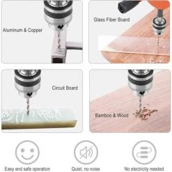 HELLO KITTY BAIN Perceuse à Main, Perceuse Manuelle à Double Pignons En Acier Moulé De 1/4 Pouces Pour Perceuse Manuelle En Plastique Et En Bois, Orange -Perceuse Soldes 2022 66369484 3