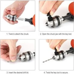 HELLO KITTY BAIN Perceuse à Main, Perceuse Manuelle à Double Pignons En Acier Moulé De 1/4 Pouces Pour Perceuse Manuelle En Plastique Et En Bois, Orange -Perceuse Soldes 2022 66369484 4