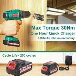 Visseuse Devisseuse Sans Fil, HYCHIKA 12V Perceuse Visseuse Sans Fil 30N.m Couple Max, 6x Forêt Hélicoïdaux, 6x Embouts De Vis, 5x Clés à Douille, 4x Forets Plats Et Sac à Outils 9 Visseuse Devisseuse Sans Fil, HYCHIKA 12V Perceuse Visseuse Sans Fil 30N.m Couple Max, 6x Forêt Hélicoïdaux, 6x Embouts De Vis, 5x Clés à Douille, 4x Forets Plats Et Sac à Outils -Perceuse Soldes 2022 66371761 3