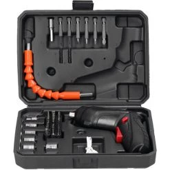 LIFCAUSAL 48 PCS 4.2V Jeu De Tournevis Electrique Maison Domestique Sans Fil Rechargeable Embouts De Tournevis à Main Socket Sleeve Combination Tool Set Avec Boîte De Rangement Pour Installation De Portes D'étagère