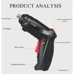Tournevis Multifonction Rechargeable USB Sans Fil 3,6 V Noir,Yeurié -Perceuse Soldes 2022 66578891 2