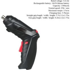 Tournevis Multifonction Rechargeable USB Sans Fil 3,6 V Noir,Yeurié -Perceuse Soldes 2022 66578891 3