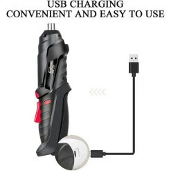 Tournevis Multifonction Rechargeable USB Sans Fil 3,6 V Noir,Yeurié -Perceuse Soldes 2022 66578891 5