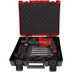 Einhell Marteau Perforateur TC-RH 620 4F Kit (620 W, Mécanisme De Frappe Pneumatique, Force De Frappe 2,2 J, Perçage, Perforage Et Burinage Avec/sans Fixation, SDS Plus, Blocage Pour Marche Continue) -Perceuse Soldes 2022 66646482 4