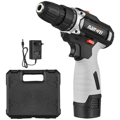 ZHUOXUAN Perceuse Sans Fil Portable 12 V Mandrin 3/8" 25 + 1 Réglage De Vitesse Perceuse électrique Portative Perceuse électrique Avec Indicateur De Batterie Lampe De Travail LED 2 Variables S 3 ZHUOXUAN Perceuse Sans Fil Portable 12 V Mandrin 3/8" 25 + 1 Réglage De Vitesse Perceuse électrique Portative Perceuse électrique Avec Indicateur De Batterie Lampe De Travail LED 2 Variables S