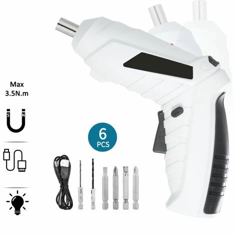 KAEJYIUT Tournevis Sans Fil Usb 1300Mah Rechargeable Tournevis Electrique Drill Reglable 2 Position Tournevis Multifonctions 6Nm Electriques Outils Electriques Drill 3 KAEJYIUT Tournevis Sans Fil Usb 1300Mah Rechargeable Tournevis Electrique Drill Reglable 2 Position Tournevis Multifonctions 6Nm Electriques Outils Electriques Drill