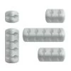 FVO Clips Câble Organisateur Bureau - Lot De 5 - Range Câbles Silicone Fixe Câble Adhésif Attache-Câble Rangement Cordon De Bureau Pour Câbles De Chargeur/Souris/Écouteur/Téléphone - Blanc