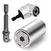 MèREÉTERNEL Tournevis électrique à Extension à Angle Droit De 105 Degrés Attache De Perceuse 1/4" Embout Magnétique Hexagonal De 6 Mm + Douilles Universelles à Rochet De 7 à 19 Mm Ternel -Perceuse Soldes 2022 67144123 1