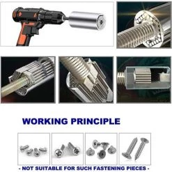 MèREÉTERNEL Tournevis électrique à Extension à Angle Droit De 105 Degrés Attache De Perceuse 1/4" Embout Magnétique Hexagonal De 6 Mm + Douilles Universelles à Rochet De 7 à 19 Mm Ternel -Perceuse Soldes 2022 67144123 2