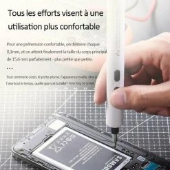 FVO Energie Electrique Tournevis Portable Rechargeable Au Lithium Vis De Precision Pilote De Chargement Usb Pour Telephone Portable Pc Portable Petits Appareils Outils De Reparation, Blanc - Blanc -Perceuse Soldes 2022 67164538 4