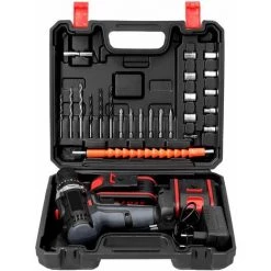 LIFCAUSAL Perceuse électrique Multifonctionnelle Domestique 3 En 1 Mini Tournevis Réglage Des Voies De Rotation 25 Vitesses De Couples Réglables EU220V Une Charge Et Une Charge -Perceuse Soldes 2022 67221984 2