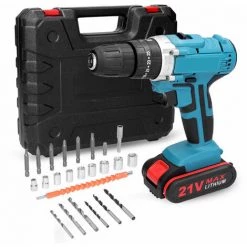 LIFCAUSAL Perceuse électrique Multifonctionnelle Domestique 3 En 1 Mini Tournevis Rotation Ways 25 Vitesses De Couples Réglables EU220V Une Charge Et Une Charge -Perceuse Soldes 2022 67222346 3