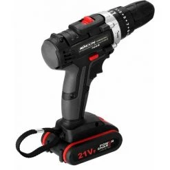 LIFCAUSAL Perceuse électrique Multifonctionnelle Domestique 21V Mini Tournevis Modes De Rotation Vitesses Couples Réglables Avec Batterie EU220V Une Charge Et Une Charge -Perceuse Soldes 2022 67222359 2