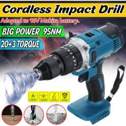 Perceuse Sans Fil Fantablau 3 En 1 95Nm 2 Vitesses 23 TorqueTool Pour Makita 18V 9 Perceuse Sans Fil Fantablau 3 En 1 95Nm 2 Vitesses 23 TorqueTool Pour Makita 18V -Perceuse Soldes 2022 67312741 3