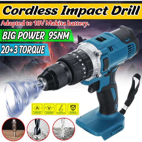 Perceuse Sans Fil Fantablau 3 En 1 95Nm 2 Vitesses 23 TorqueTool Pour Makita 18V 5 Perceuse Sans Fil Fantablau 3 En 1 95Nm 2 Vitesses 23 TorqueTool Pour Makita 18V – Image 3