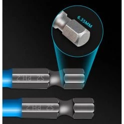 ELLE Lot De 7 Embouts De Tournevis Magnétiques, Tête Cruciforme De Tournevis électrique Antidérapantes En Acier Allié Industriel / PH2 25~150mm -Perceuse Soldes 2022 67375897 2