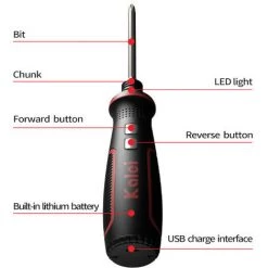 ELLE Tournevis électrique，Tournevis Sans Fil Rechargeable -Perceuse Soldes 2022 67376331 4