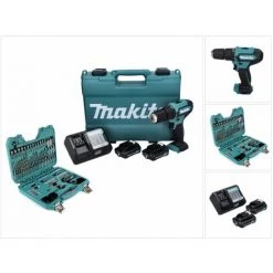 Makita HP 333 DWAE Perceuse à Percussion Sans Fil 12 V 30 Nm + 2x Batteries 2,0 Ah + Chargeur + Jeu De 100 Forets + Mallette -Perceuse Soldes 2022 67638927 5