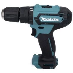 Makita HP 333 DWAE Perceuse à Percussion Sans Fil 12 V 30 Nm + 2x Batteries 2,0 Ah + Chargeur + 1x Masque FFP2 + Mallette