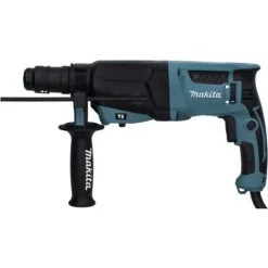 Makita HR 2630 TJ Perforateur Combiné 800 W 2,4 J SDS Plus + Jeu De 11 Burins + Mandrin Sans Clé + Makpac -Perceuse Soldes 2022 67639038 3