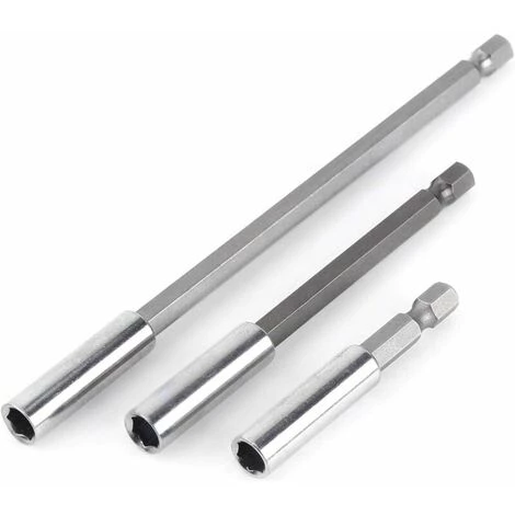 MONLY 3pcs 1/4" Tige Porte Embouts Magnétique Extension De Vissage Rallonge Perceuse Électrique Tournevis Extension Pour Foret Electrique 4 MONLY 3pcs 1/4" Tige Porte Embouts Magnétique Extension De Vissage Rallonge Perceuse Électrique Tournevis Extension Pour Foret Electrique – Image 2