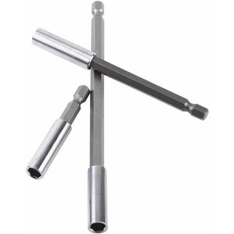 MONLY 3pcs 1/4" Tige Porte Embouts Magnétique Extension De Vissage Rallonge Perceuse Électrique Tournevis Extension Pour Foret Electrique 7 MONLY 3pcs 1/4" Tige Porte Embouts Magnétique Extension De Vissage Rallonge Perceuse Électrique Tournevis Extension Pour Foret Electrique – Image 5