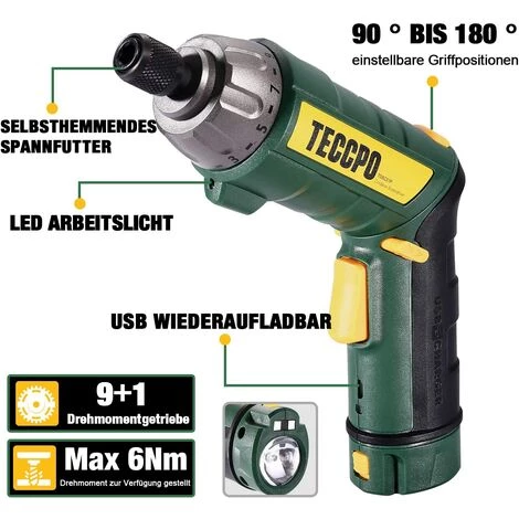 JOORRT Visseuse Sans Fil, Tournevis électrique Avec 45 Accessoires, Vitesse Maximale 180 Tr/min, Chargeur USB 2000mAh, 9+1 Réglages Du Couple, 6Nm Et 2 Position Poigne Reglable, LED, Boîte Compacte 4 JOORRT Visseuse Sans Fil, Tournevis électrique Avec 45 Accessoires, Vitesse Maximale 180 Tr/min, Chargeur USB 2000mAh, 9+1 Réglages Du Couple, 6Nm Et 2 Position Poigne Reglable, LED, Boîte Compacte – Image 2