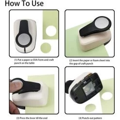 BDD Perforatrice Ronde Monotrou 1,5" Ronde, Perforatrice Artisanale Pour Scrapbooking, Blanc -Perceuse Soldes 2022 67689648 4