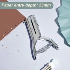 BDD Perforatrice Monotrou Robuste D'une Capacité De 25 Feuilles, Perforatrice Longue Portée En Alliage à Gorge Profonde De 2 Po (trou 1/8 Po) -Perceuse Soldes 2022 67689763 4