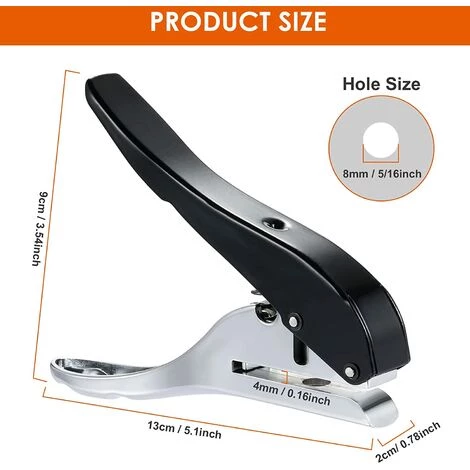 BDD Perforatrice Monotrou De 8 Mm, Perforatrice Portable à Long Trou Pour Papier Carton, 1 Pièce 4 BDD Perforatrice Monotrou De 8 Mm, Perforatrice Portable à Long Trou Pour Papier Carton, 1 Pièce – Image 2