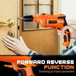 GIZCAM Perceuse à Impact 900 W Avec 3000 Tr/min, Vitesse Variable, Choc Et Perçage Avec Marteau, Mode 2 En 1 Pour Maçonnerie, Acier, Concret -Perceuse Soldes 2022 67697289 5