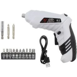 OYLDA Kit Tournevis-perceuse électrique16 Pièces Tournevis Rechargeable Au Lithium-ion