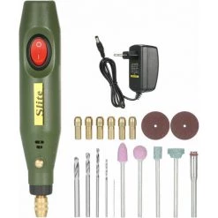 QERSTA Abrasif D'outil Multifonction Mini Outil Rotatif 12V Broyeur électrique Portable 5000-15000rpm Cutter Rotatif à Vitesse Variable Avec 24 Pièces Jointes Pour Projets D'artisanat Et Créations De Bricolage -Perceuse Soldes 2022 68270748 2