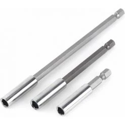 ENLENK 3pcs 1/4" Tige Porte Embouts Magnétique Extension De Vissage Rallonge Perceuse Électrique Tournevis Extension Pour Foret Electrique