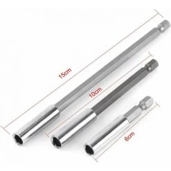 ENLENK 3pcs 1/4" Tige Porte Embouts Magnétique Extension De Vissage Rallonge Perceuse Électrique Tournevis Extension Pour Foret Electrique -Perceuse Soldes 2022 68339145 3