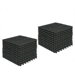 NOVA 22 Carreaux WPC Pour Les Planchers Extérieurs Imbriqués 5 Couleurs Couleur : Anthracite -Perceuse Soldes 2022 68563118 2