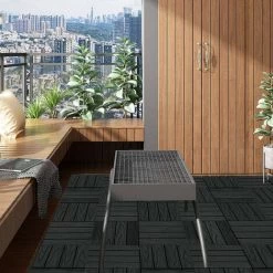 NOVA 22 Carreaux WPC Pour Les Planchers Extérieurs Imbriqués 5 Couleurs Couleur : Anthracite -Perceuse Soldes 2022 68563118 3