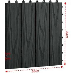 NOVA 22 Carreaux WPC Pour Les Planchers Extérieurs Imbriqués 5 Couleurs Couleur : Anthracite -Perceuse Soldes 2022 68563118 4