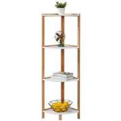 NOVA Bibliothèque à Craquer Crain Avec 3 étagères En Bois En Bambou 30x30x115cm -Perceuse Soldes 2022 68563284 4