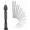 GRID COOL MIni Perceuse à Main Twist Drill Bits +25 Micro Forets Hélicoïdaux Sans Fil En Aluminium Pin Vise Outils Rotatifs Forets Hélicoïdaux Adjustable Pyrogravure Maison Plastique Trou Cuivre -Perceuse Soldes 2022 68590865 1