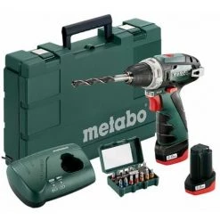 METABOWERKE GMBH Metabo Perceuse Visseuse Sans Fil PowerMaxx BS Basic Set 2x Batterie 10,8 V 2 Ah + Coffret D Embouts SP (15 Pcs) 600080920