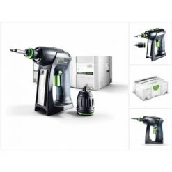 Festool C 18 Li-Basic Perceuse-visseuse Sans Fil Avec Boîtier Systainer Sans Batterie Ni Chargeur ( 574737 )